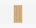 Modern Wooden Interior Door With Furniture 001 3D 모델 