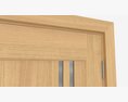 Modern Wooden Interior Door With Furniture 001 3D-Modell
