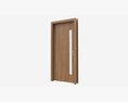 Modern Wooden Interior Door With Furniture 002 3D模型