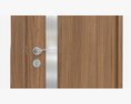 Modern Wooden Interior Door With Furniture 002 3D-Modell