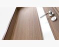 Modern Wooden Interior Door With Furniture 002 3D модель