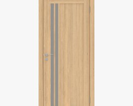 Modern Wooden Interior Door With Furniture 003 3D model