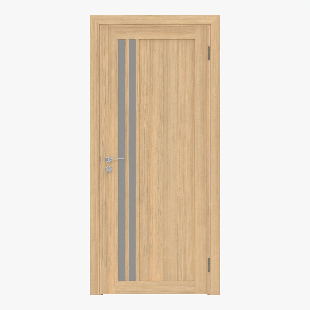Modern Wooden Interior Door With Furniture 003 3D 모델 