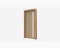 Modern Wooden Interior Door With Furniture 003 3D модель