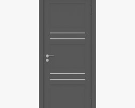 Modern Wooden Interior Door With Furniture 006 3Dモデル