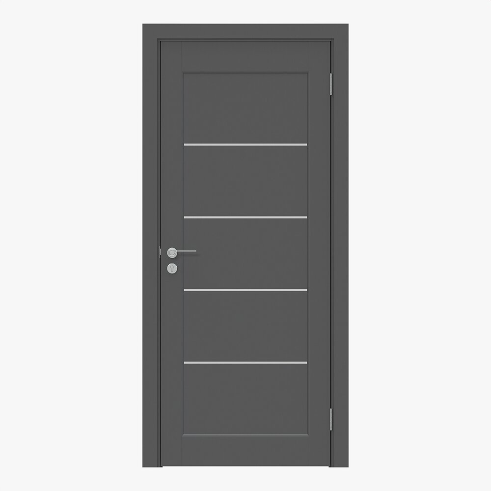Modern Wooden Interior Door With Furniture 007 3Dモデル