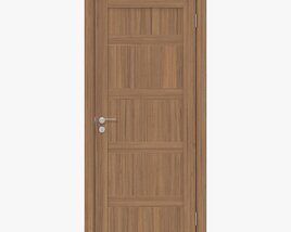 Modern Wooden Interior Door With Furniture 008 Modelo 3d