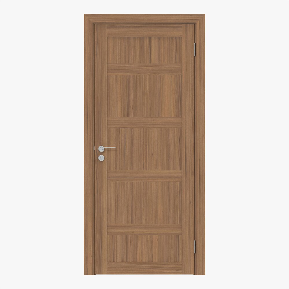 Modern Wooden Interior Door With Furniture 008 3D 모델 