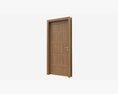 Modern Wooden Interior Door With Furniture 008 Modello 3D