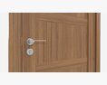 Modern Wooden Interior Door With Furniture 008 3D модель