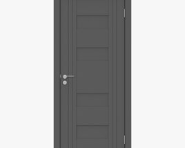 Modern Wooden Interior Door With Furniture 009 3D-Modell