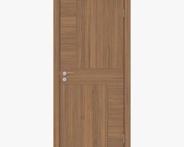 Modern Wooden Interior Door With Furniture 010 3D 모델 