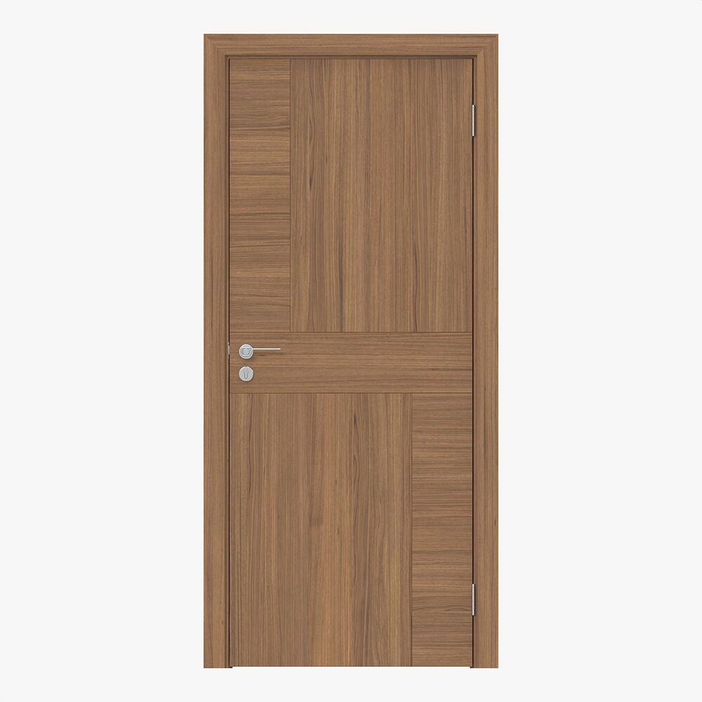 Modern Wooden Interior Door With Furniture 010 3D模型