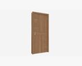 Modern Wooden Interior Door With Furniture 010 3D-Modell