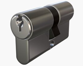 Euro Profile Cylinder Barrel Lock 3D model