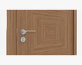 Modern Wooden Interior Door With Furniture 012 Modelo 3D