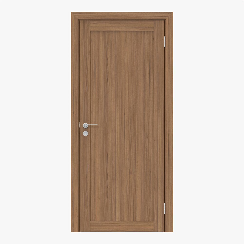 Modern Wooden Interior Door With Furniture 013 Modelo 3d