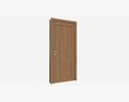 Modern Wooden Interior Door With Furniture 013 Modello 3D