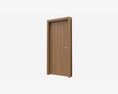 Modern Wooden Interior Door With Furniture 013 3D 모델 
