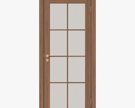 Modern Wooden Interior Door With Furniture 014 Modèle 3D