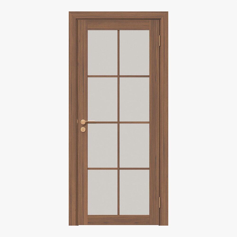 Modern Wooden Interior Door With Furniture 014 3D模型