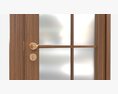 Modern Wooden Interior Door With Furniture 014 3D-Modell