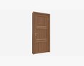 Modern Wooden Interior Door With Furniture 015 3D модель
