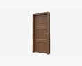 Modern Wooden Interior Door With Furniture 015 Modèle 3d