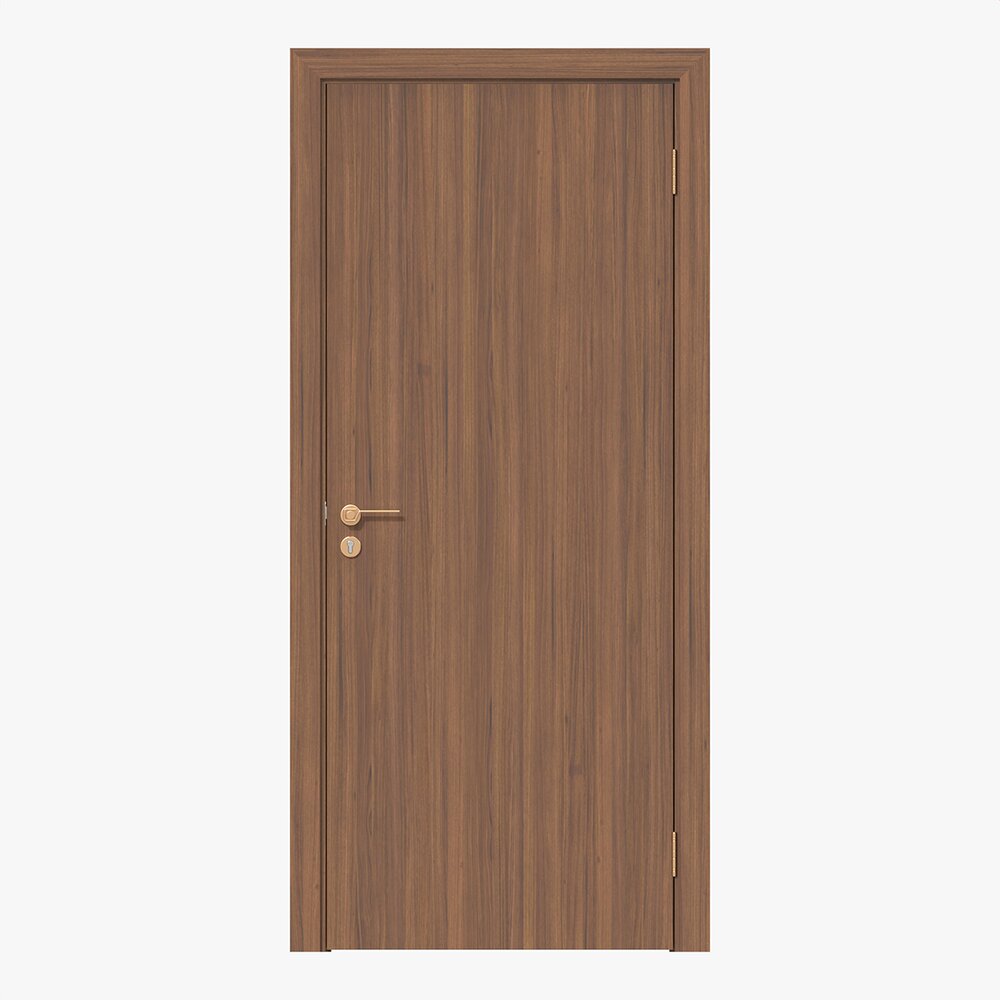 Modern Wooden Interior Door With Furniture 016 3D модель
