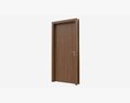 Modern Wooden Interior Door With Furniture 016 3D模型