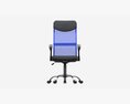Office Chair With Armrests And Wheels 01 3d model