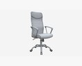 Office Chair With Armrests And Wheels 01 3Dモデル