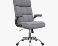Office Chair With Armrests And Wheels 03 3D模型