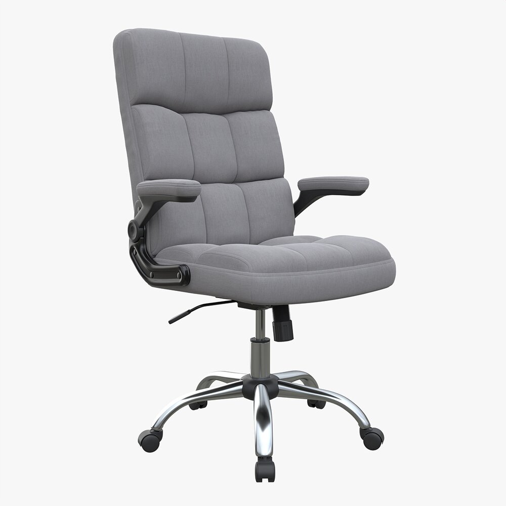 Office Chair With Armrests And Wheels 03 Modèle 3D