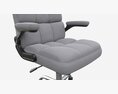 Office Chair With Armrests And Wheels 03 3d model