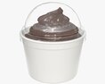 Ice Cream In White Plastic Cup For Mockup Modelo 3d