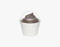 Ice Cream In White Plastic Cup For Mockup Modèle 3d