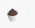 Ice Cream In White Plastic Cup For Mockup Modello 3D