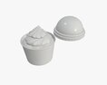 Ice Cream In White Plastic Cup For Mockup 3d model
