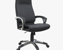 Office Chair With Armrests And Wheels 04 3D model