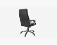 Office Chair With Armrests And Wheels 04 Modello 3D