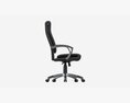 Office Chair With Armrests And Wheels 04 3D-Modell