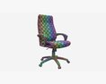 Office Chair With Armrests And Wheels 04 Modèle 3d
