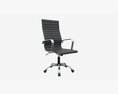 Office Chair With Armrests And Wheels 05 Modello 3D
