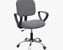 Office Chair With Armrests And Wheels 06 3D模型