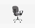 Office Chair With Armrests And Wheels 06 3d model