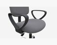 Office Chair With Armrests And Wheels 06 Modelo 3D
