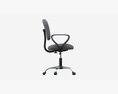 Office Chair With Armrests And Wheels 06 Modello 3D