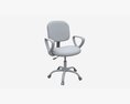Office Chair With Armrests And Wheels 06 Modèle 3d