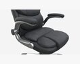 Office Chair With Armrests And Wheels Black 02 Modèle 3d